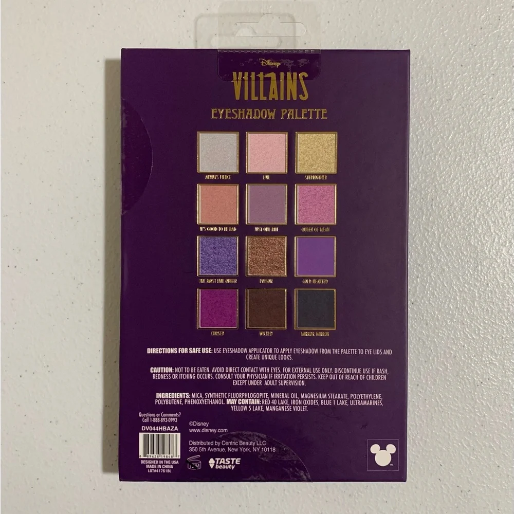 Taste Beauty x Disney Villains Eyeshadow Palette-New